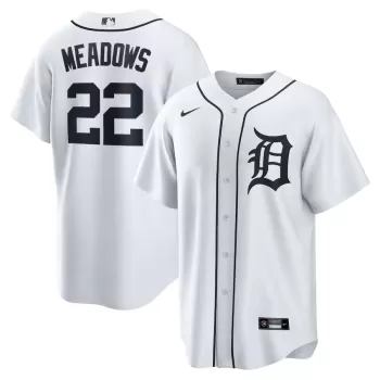 Men's Detroit Tigers Parker Meadows Nike White Home Replica Jersey Men's Detroit Tigers Parker Meadows Nike White Home Replica Jersey