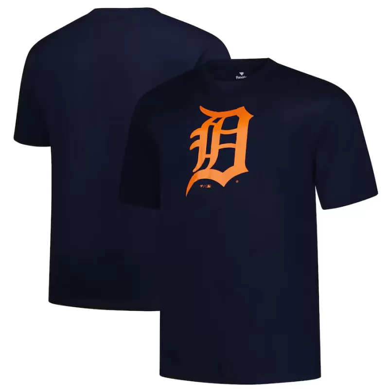 Men's Detroit Tigers Profile Navy Big & Tall Primary Logo T-Shirt Men's Detroit Tigers Profile Navy Big & Tall Primary Logo T-Shirt