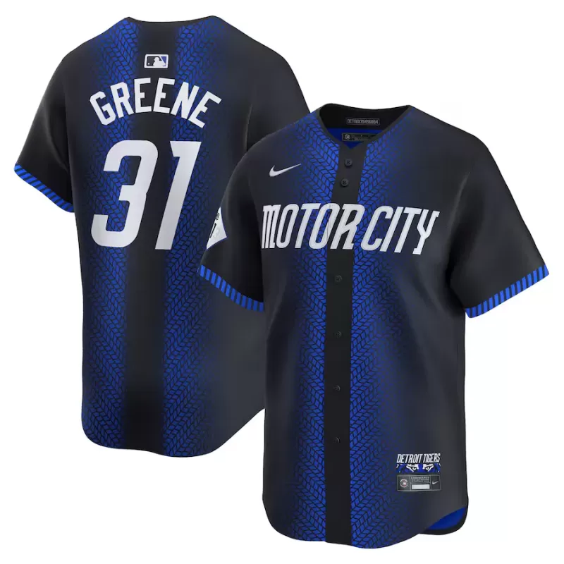 Men's Detroit Tigers Riley Greene Nike Navy City Connect Limited Player Jersey Men's Detroit Tigers Riley Greene Nike Navy City Connect Limited Player Jersey