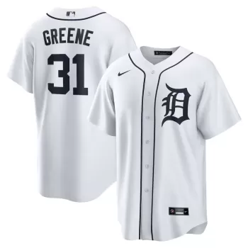 Men's Detroit Tigers Riley Greene Nike White Replica Player Jersey Men's Detroit Tigers Riley Greene Nike White Replica Player Jersey