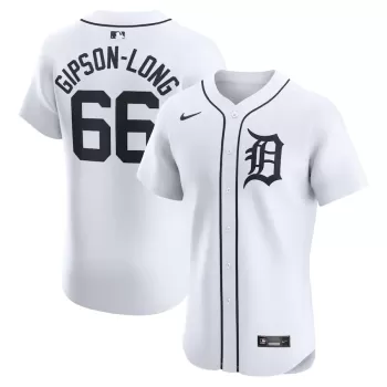 Men's Detroit Tigers Sawyer Gipson-Long Nike White Home Elite Player Jersey Men's Detroit Tigers Sawyer Gipson-Long Nike White Home Elite Player Jersey