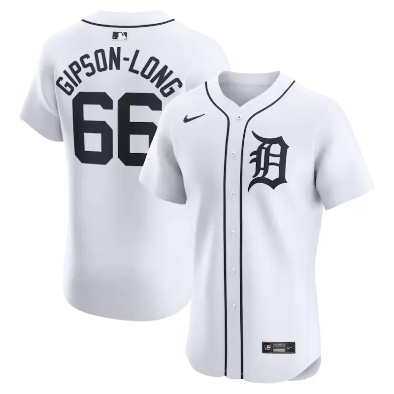 Men's Detroit Tigers Sawyer Gipson-Long Nike White Home Elite Player Jersey Men's Detroit Tigers Sawyer Gipson-Long Nike White Home Elite Player Jersey