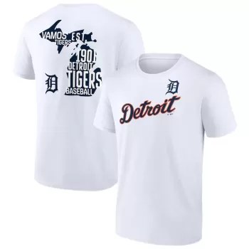 Men's Detroit Tigers White Team Hot Shot T-Shirt Men's Detroit Tigers White Team Hot Shot T-Shirt