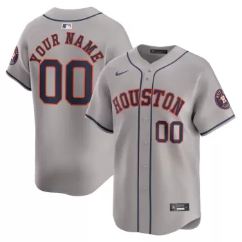 Men's Houston Astros Nike Gray Away Limited Custom Jersey Men's Houston Astros Nike Gray Away Limited Custom Jersey