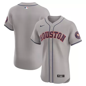Men's Houston Astros Nike Gray Road Vapor Premier Elite Patch Jersey Men's Houston Astros Nike Gray Road Vapor Premier Elite Patch Jersey