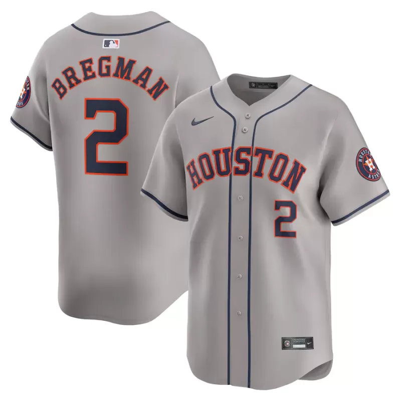 Men's Houston Astros Alex Bregman Nike Gray Away Limited Player Jersey Men's Houston Astros Alex Bregman Nike Gray Away Limited Player Jersey