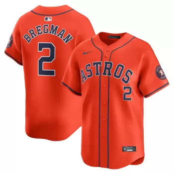 Men's Houston Astros Alex Bregman Nike Orange Alternate Limited Player Jersey Men's Houston Astros Alex Bregman Nike Orange Alternate Limited Player Jersey