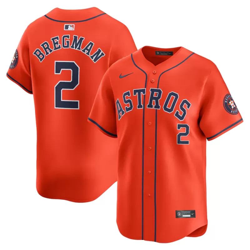 Men's Houston Astros Alex Bregman Nike Orange Alternate Limited Player Jersey Men's Houston Astros Alex Bregman Nike Orange Alternate Limited Player Jersey