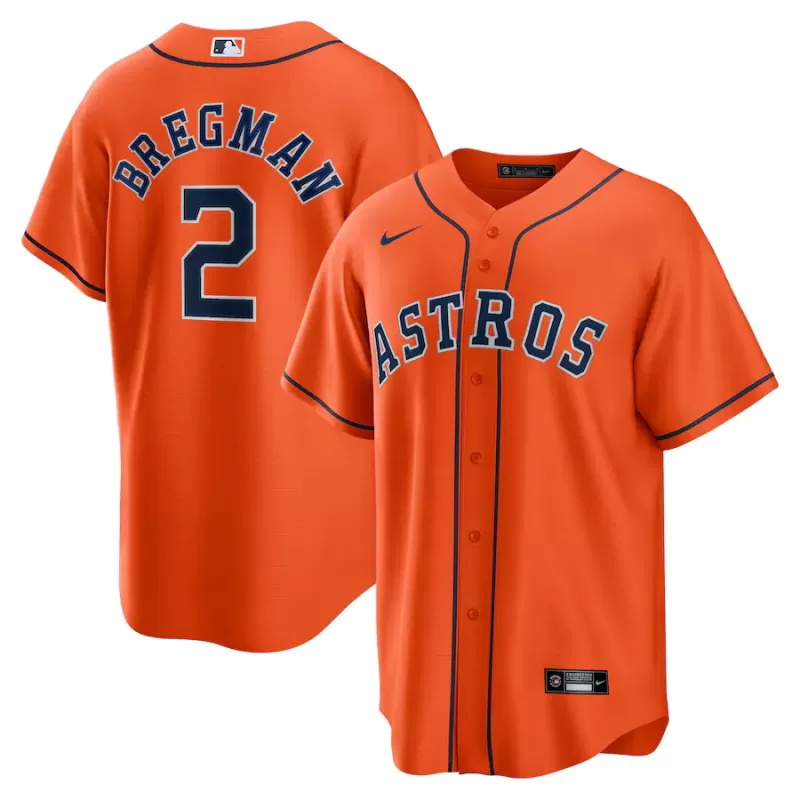 Men's Houston Astros Alex Bregman Nike Orange Alternate Replica Player Name Jersey Men's Houston Astros Alex Bregman Nike Orange Alternate Replica Player Name Jersey