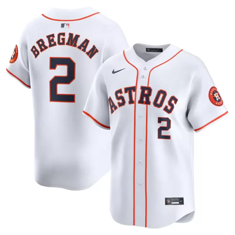 Men's Houston Astros Alex Bregman Nike White Home Limited Player Jersey Men's Houston Astros Alex Bregman Nike White Home Limited Player Jersey