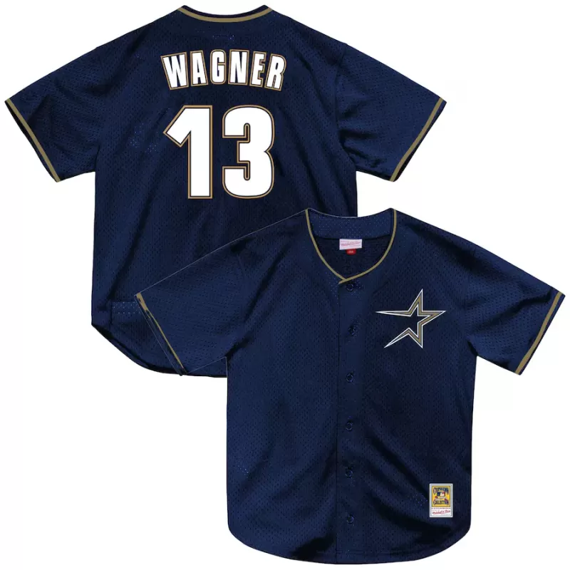 Men's Houston Astros Billy Wagner Mitchell & Ness Navy Authentic Batting Practice Jersey Men's Houston Astros Billy Wagner Mitchell & Ness Navy Authentic Batting Practice Jersey