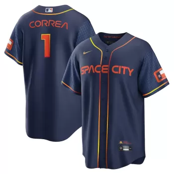 Men's Houston Astros Carlos Correa Nike Navy City Connect Replica Player Jersey