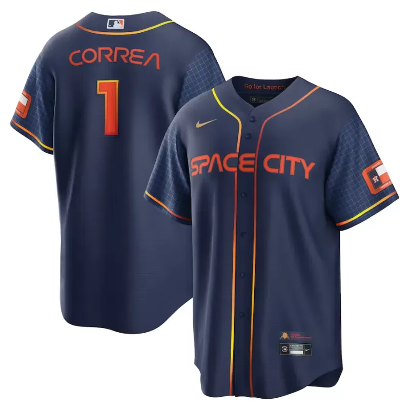 Men's Houston Astros Carlos Correa Nike Navy City Connect Replica Player Jersey Men's Houston Astros Carlos Correa Nike Navy City Connect Replica Player Jersey