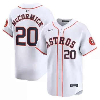 Men's Houston Astros Chas McCormick Nike White Home Limited Player Jersey