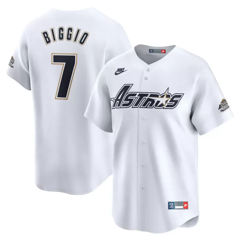 Men's Houston Astros Craig Biggio Nike White Throwback Cooperstown Collection Limited Jersey Men's Houston Astros Craig Biggio Nike White Throwback Cooperstown Collection Limited Jersey
