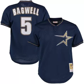 Men's Houston Astros Jeff Bagwell Mitchell & Ness Navy Cooperstown 1997 Mesh Batting Practice Jersey Men's Houston Astros Jeff Bagwell Mitchell & Ness Navy Cooperstown 1997 Mesh Batting Practice Jersey