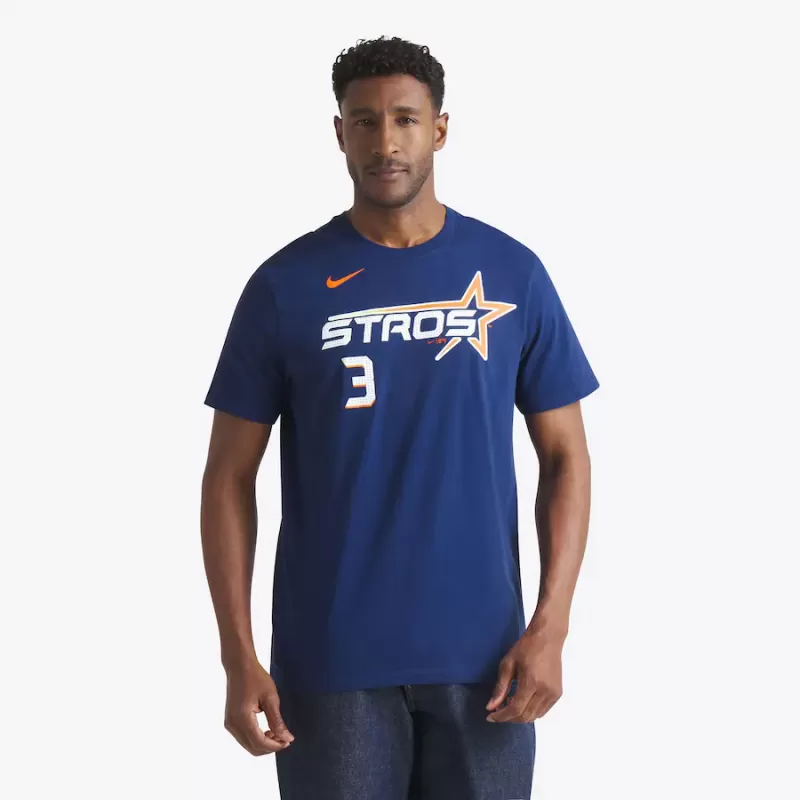 Men's Houston Astros Jeremy Peña Nike Navy 2025 City Connect Fuse Name & Number T-Shirt