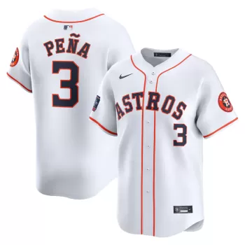 Men's Houston Astros Jeremy Peña Nike White 2024 MLB World Tour Mexico City Series Home Limited Player Jersey Men's Houston Astros Jeremy Peña Nike White 2024 MLB World Tour Mexico City Series Home Limited Player Jersey
