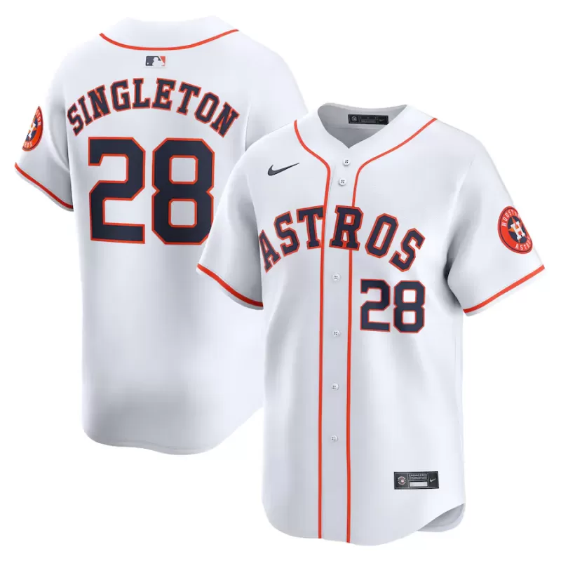 Men's Houston Astros Jon Singleton Nike White Home Limited Player Jersey Men's Houston Astros Jon Singleton Nike White Home Limited Player Jersey