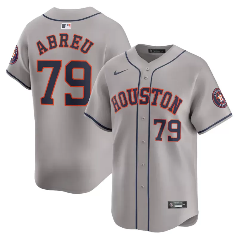 Men's Houston Astros Jose Abreu Nike Gray Away Limited Player Jersey Men's Houston Astros Jose Abreu Nike Gray Away Limited Player Jersey