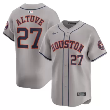 Men's Houston Astros Jose Altuve Nike Gray Away Limited Player Jersey Men's Houston Astros Jose Altuve Nike Gray Away Limited Player Jersey