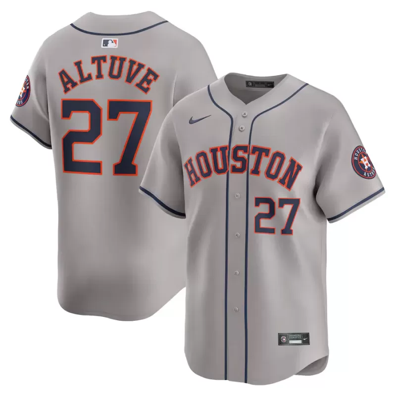 Men's Houston Astros Jose Altuve Nike Gray Away Limited Player Jersey Men's Houston Astros Jose Altuve Nike Gray Away Limited Player Jersey