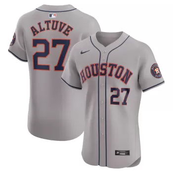 Men's Houston Astros Jose Altuve Nike Gray Road Elite Player Jersey Men's Houston Astros Jose Altuve Nike Gray Road Elite Player Jersey