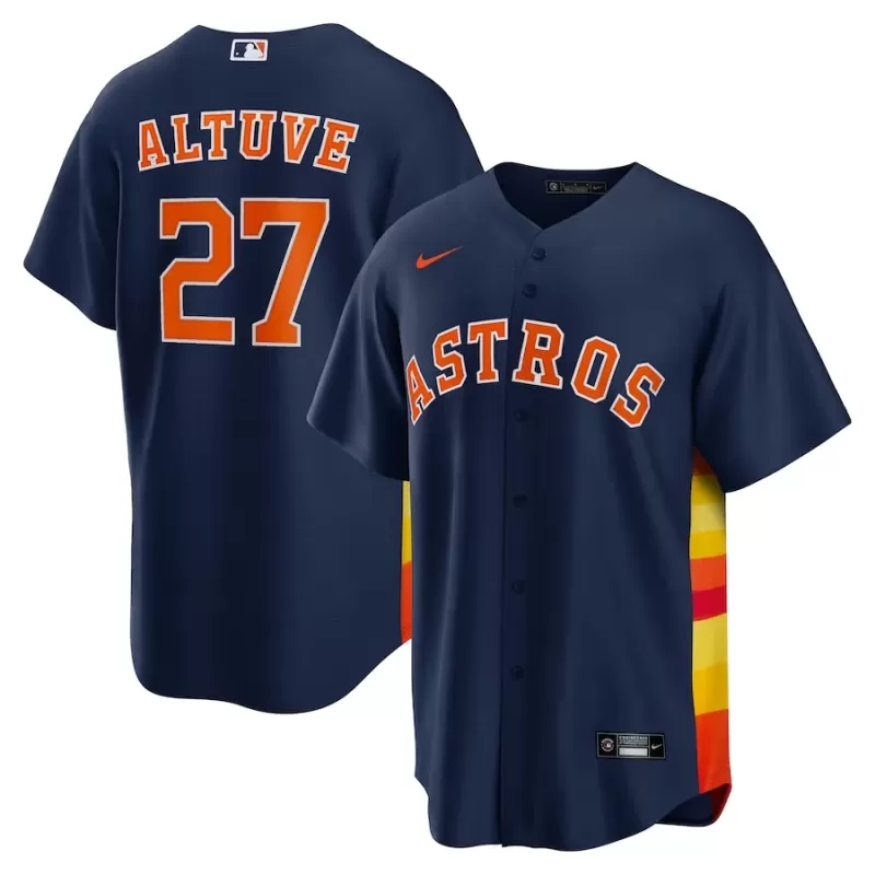 Men's Houston Astros Jose Altuve Nike Navy Alternate 2 Replica Jersey Men's Houston Astros Jose Altuve Nike Navy Alternate 2 Replica Jersey