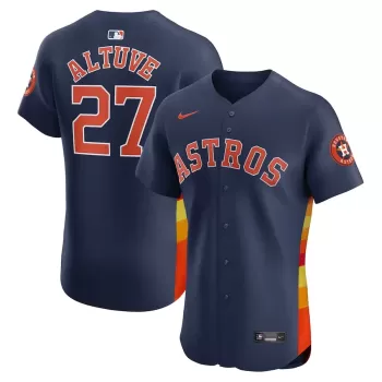 Men's Houston Astros Jose Altuve Nike Navy Alternate Elite Player Jersey