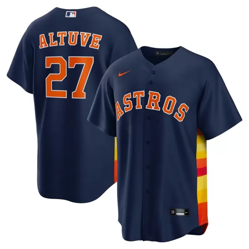 Men's Houston Astros Jose Altuve Nike Navy Alternate Replica Player Name Jersey Men's Houston Astros Jose Altuve Nike Navy Alternate Replica Player Name Jersey