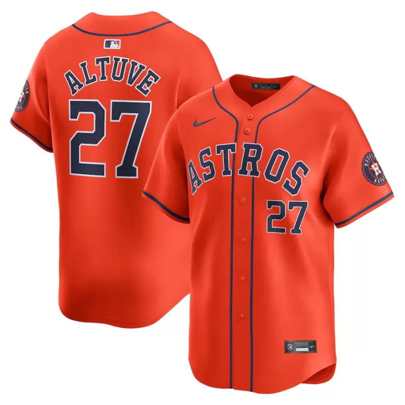 Men's Houston Astros Jose Altuve Nike Orange Alternate Limited Player Jersey Men's Houston Astros Jose Altuve Nike Orange Alternate Limited Player Jersey