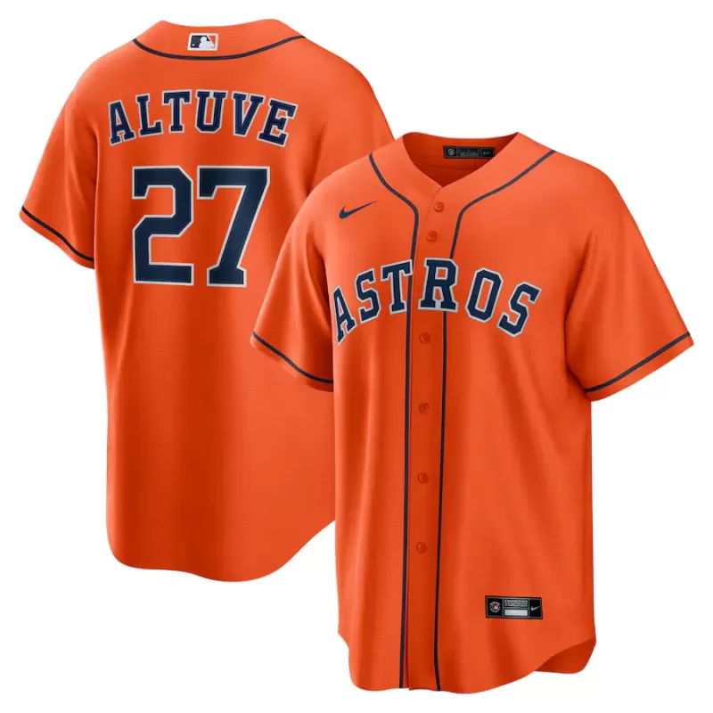Men's Houston Astros Jose Altuve Nike Orange Alternate Replica Player Name Jersey Men's Houston Astros Jose Altuve Nike Orange Alternate Replica Player Name Jersey