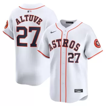 Men's Houston Astros Jose Altuve Nike White Home Limited Player Jersey Men's Houston Astros Jose Altuve Nike White Home Limited Player Jersey