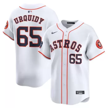 Men's Houston Astros Jose Urquidy Nike White 2024 MLB World Tour Mexico City Series Home Limited Player Jersey Men's Houston Astros Jose Urquidy Nike White 2024 MLB World Tour Mexico City Series Home Limited Player Jersey