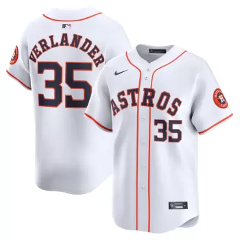 Men's Houston Astros Justin Verlander Nike White Home Limited Player Jersey Men's Houston Astros Justin Verlander Nike White Home Limited Player Jersey
