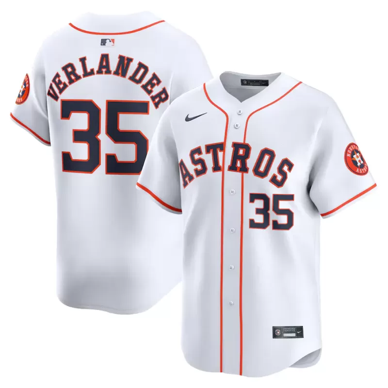 Men's Houston Astros Justin Verlander Nike White Home Limited Player Jersey Men's Houston Astros Justin Verlander Nike White Home Limited Player Jersey