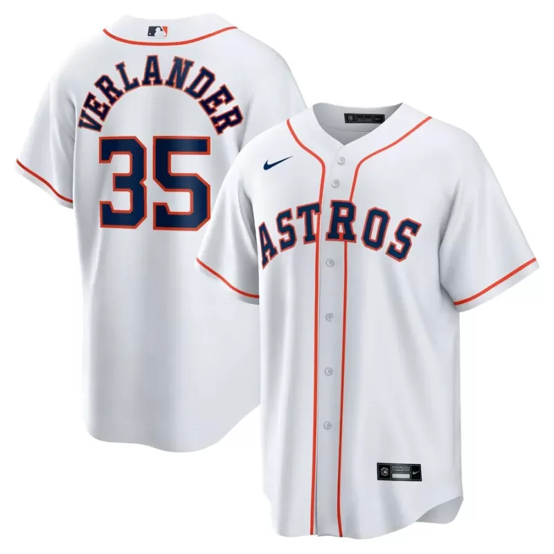 Men's Houston Astros Justin Verlander Nike White Home Replica Player Name Jersey Men's Houston Astros Justin Verlander Nike White Home Replica Player Name Jersey