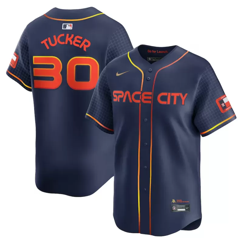 Men's Houston Astros Kyle Tucker Nike Navy City Connect Limited Player Jersey Men's Houston Astros Kyle Tucker Nike Navy City Connect Limited Player Jersey