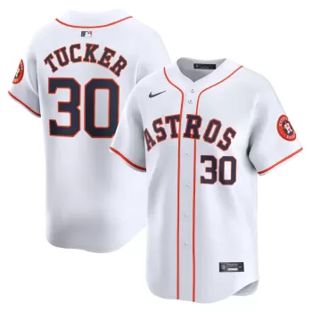 Men's Houston Astros Kyle Tucker Nike White Home Limited Player Jersey Men's Houston Astros Kyle Tucker Nike White Home Limited Player Jersey