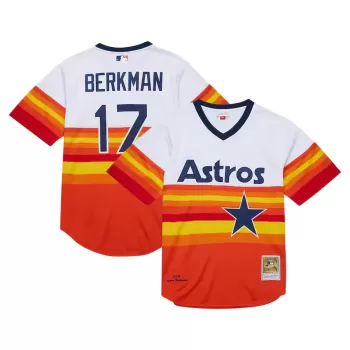 Men's Houston Astros Lance Berkman Mitchell & Ness White 2004 Cooperstown Collection Authentic Throwback Jersey Men's Houston Astros Lance Berkman Mitchell & Ness White 2004 Cooperstown Collection Authentic Throwback Jersey