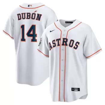 Men's Houston Astros Mauricio Dubón Nike White Home Replica Player Jersey Men's Houston Astros Mauricio Dubón Nike White Home Replica Player Jersey