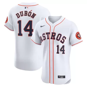 Men's Houston Astros Mauricio Dubon Nike White Home Elite Player Jersey Men's Houston Astros Mauricio Dubon Nike White Home Elite Player Jersey