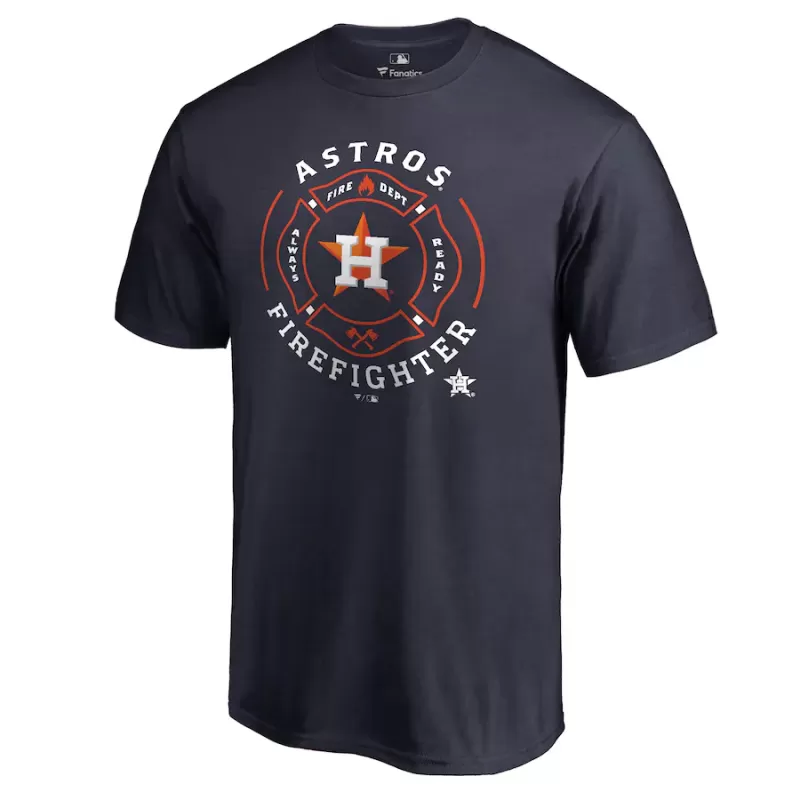 Men's Houston Astros Navy Firefighter T-Shirt Men's Houston Astros Navy Firefighter T-Shirt