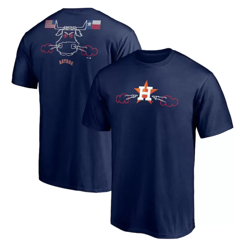 Men's Houston Astros Navy Hometown Collection Scoreboard Bull T-Shirt