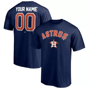 Men's Houston Astros Navy Personalized Team Winning Streak Name & Number T-Shirt Men's Houston Astros Navy Personalized Team Winning Streak Name & Number T-Shirt