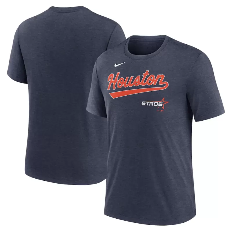 Men's Houston Astros Nike Heather Navy 2025 City Connect Tri-Blend T-Shirt Men's Houston Astros Nike Heather Navy 2025 City Connect Tri-Blend T-Shirt