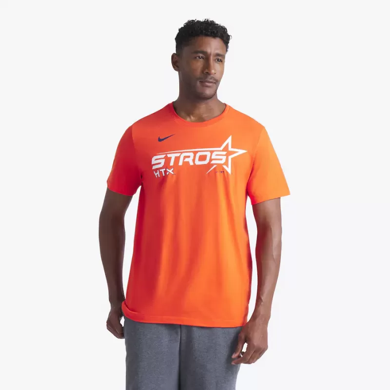Men's Houston Astros Nike Orange 2025 City Connect Wordmark Performance T-Shirt Men's Houston Astros Nike Orange 2025 City Connect Wordmark Performance T-Shirt