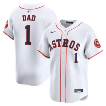 Men's Houston Astros Nike White #1 Dad Home Limited Jersey Men's Houston Astros Nike White #1 Dad Home Limited Jersey