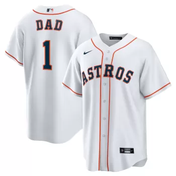 Men's Houston Astros Nike White #1 Dad Home Replica Jersey Men's Houston Astros Nike White #1 Dad Home Replica Jersey