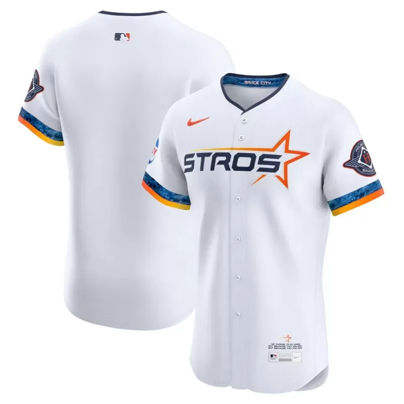 Men's Houston Astros Nike White 2025 City Connect Elite Jersey Men's Houston Astros Nike White 2025 City Connect Elite Jersey
